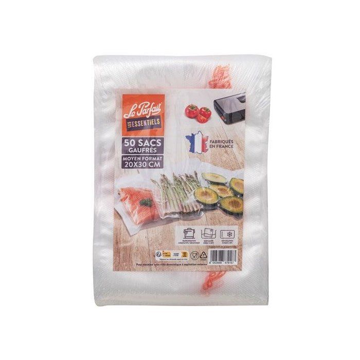 LE Parfait Sac sous-vide - Gaufrés - 200x300 mm - Lot 50 - Conservation longue