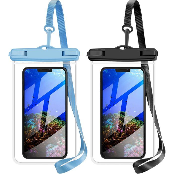 RisingFF Étui étanche pour téléphone, lot de 2, sac étanche