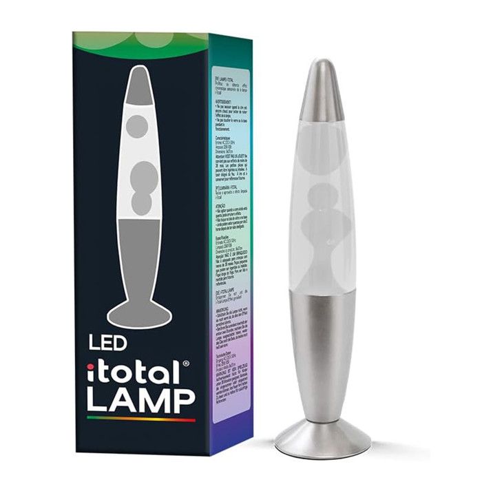 Lampe à lave LED avec résistance chauffe cire sans ampoule (VERT BASE ARGENT CIRE BLANCHE)
