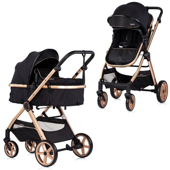 VISTA Poussette combinée jusquà 22 kg nacelle souple + assise classique Noir