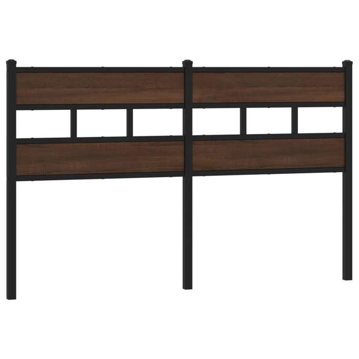 Tête de lit en chêne marron - VIDAXL - 160 cm - Acier et bois dingénierie - 166x91.5 cm - Contemporain