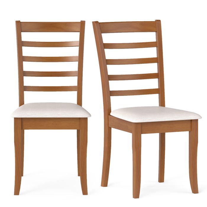 GIANTEX Ensemble de 2 Chaises de Salle à Manger-Assise Rembourrés-Dossier Haut-Pieds en Bois de Caoutchouc-Cuisine Salon- Beige GIANTEX Ensemble de 2 Chaises de Salle à Manger-Assise Rembourrés-Dossier Haut-Pieds en Bois de Caoutchouc-Cuisine Salon- Beige