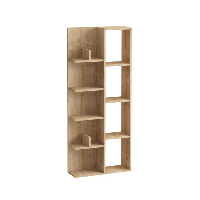Bibliothèque en bois Lily - 60 x 18 x 150 cm - Chêne