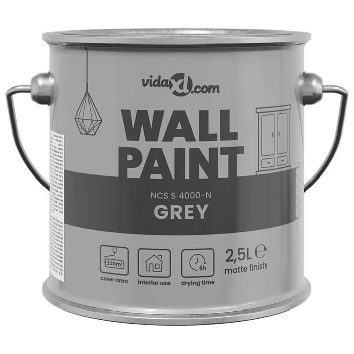 Peinture murale intérieure vidaXL 25 Surface lavable Formule à base deau Excellente couverture - vue 1
