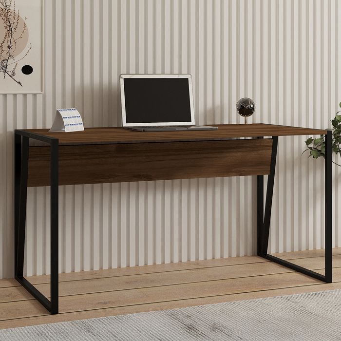 Bureau Frascati Dmora en Bois Noble Marron Noyer 140x70x74h cm Bureau Frascati Dmora en Bois Noble Marron Noyer 140x70x74h cm