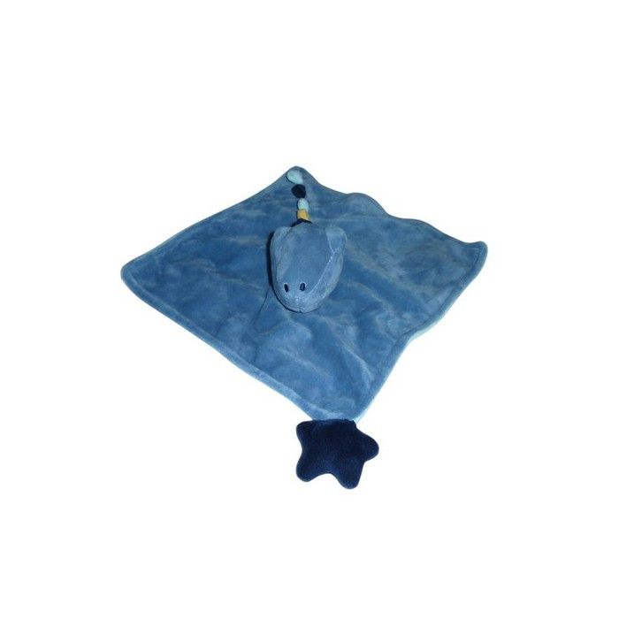 Doudou dinosaure plat bleu - Prémaman