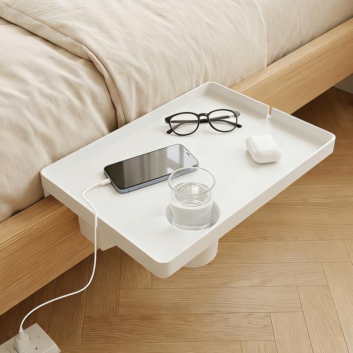 Grande table de chevet suspendue pour lit 43 x 30 cm sans perçage montage en 60 secondes idéale pour les lits superposés