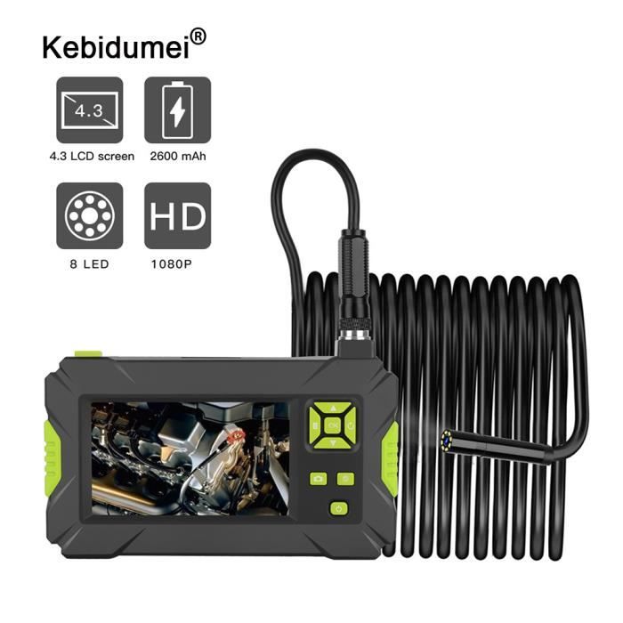 KAOLALI Camera Inspection Canalisation, 5" Camera Endoscopique Étanche IP68 Avec 6 Lumières LED, Caméra D'inspection Avec Enregistreur DVR Batterie 5000mAh, 30M, Pour Plombier, Électricien