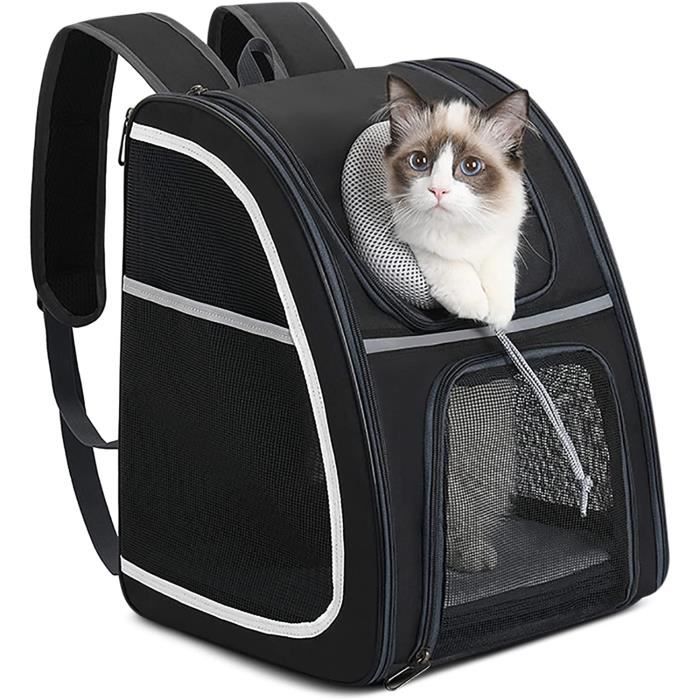 Sac de Transport pour Chat Chien respirant pliant, Sac à Dos pour animaux  avec Poches latérales Laisse pour Camping Voyage Balades - Cdiscount