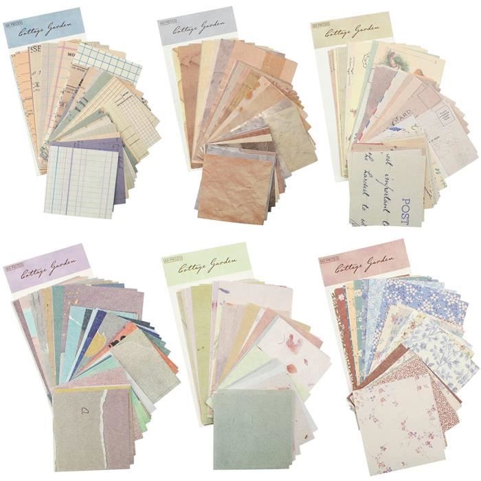 360 Feuilles Papier Scrapbooking Vintage Papier Journal Décoratif