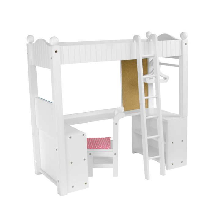 Lit de poupée avec bureau Teamson Kids blanc/53 X 25 X 53 Lit de poupée avec bureau Teamson Kids blanc/53 X 25 X 53