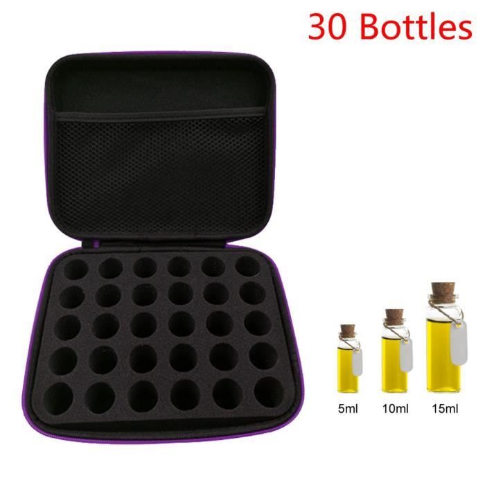Boîte De Rangement EVA 60 Compartiments Pour Huiles Essentielles - Étui Portable Orange 31x22,5x7,7cm