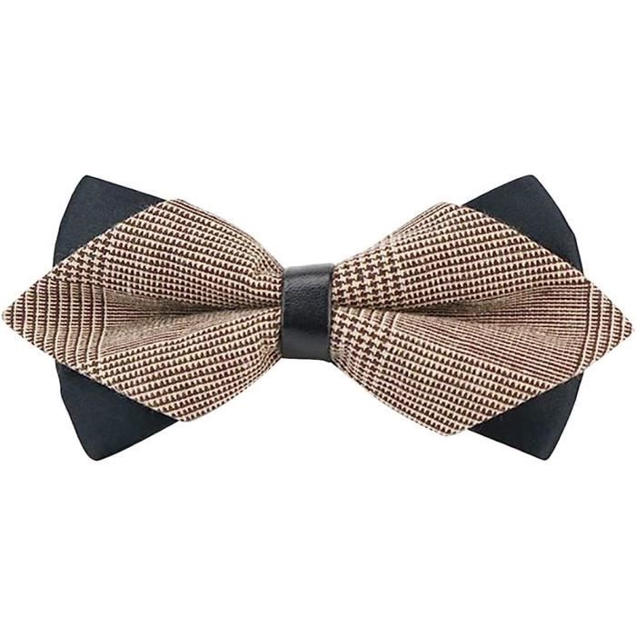 Nœud Papillon Homme Rouge Et Blanc à Carreaux, 100% Coton, Réglable, Fait Main, Vintage