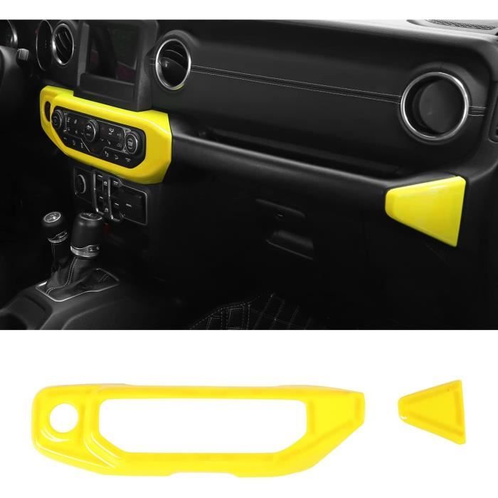 TDHLW Garniture Carbone Panneau Commande Climatiseur Jeep Wrangler JL JLU 2018-2022 – Décoration Intérieur Style Fibre De Carbone