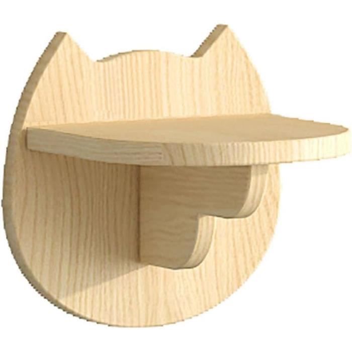 Arbre à Chat Mural - Étagères Et Niches Pour Chats, Stable Jusqu’à 10 Kg, Design Beige Moderne