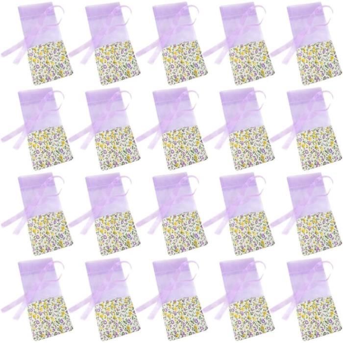 10 Sachets Vides En Organza Violet Avec Cordon - Pour Lavande, Bonbons, Faveurs De Fête, Cadeaux, Remerciements - 4