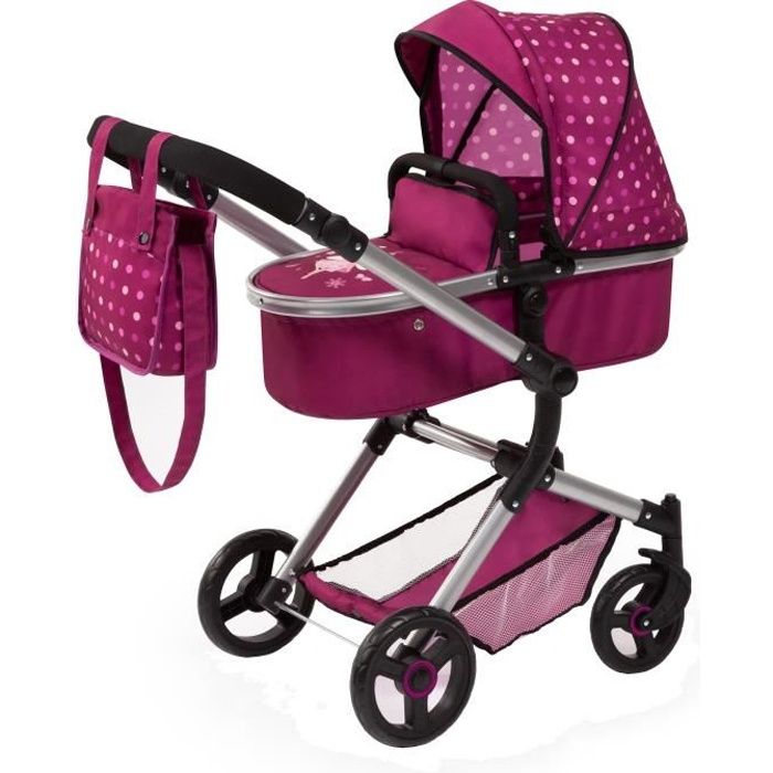 Poussette Landau Bébé Confort 3 en 1 - SMOBY - Roues silencieuses - Rose -  Cdiscount Jeux - Jouets