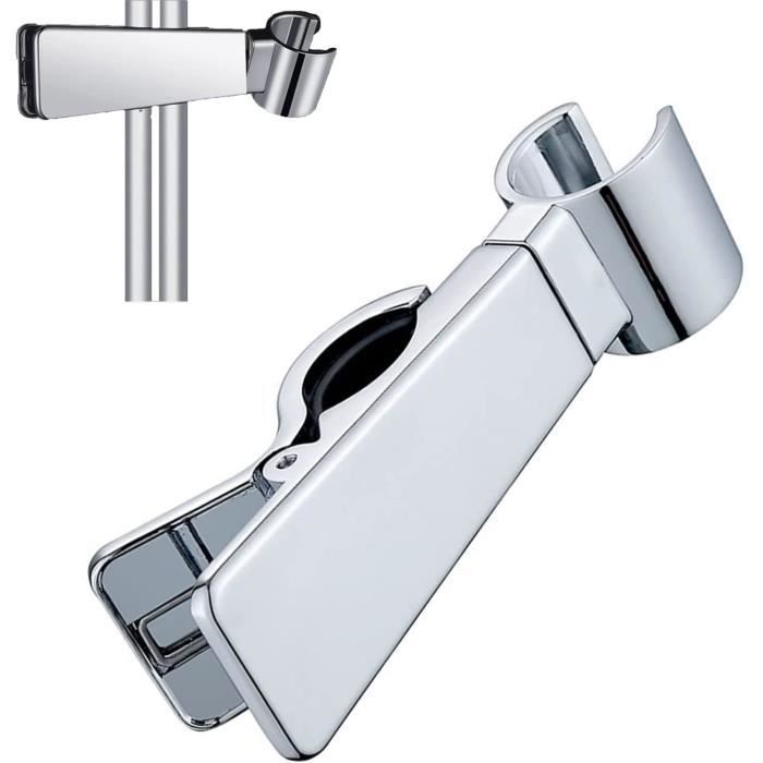 Support de pommeau de douche sans perçage - Réglable à 360° - Blanc