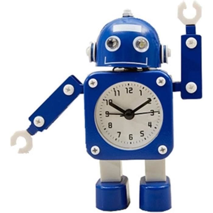 Horloge De Bureau Robot Steampunk Rétro YOUKI - Style Industriel Métal, Silencieuse Sans Tic-Tac, Pile Fonctionne