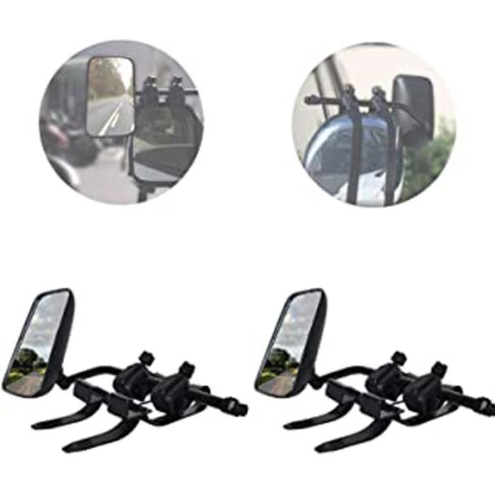 Lot De 2 Rétroviseurs De Remorquage Universels Pour Caravane - Fixation Sangle Rapide Et Sécurisée