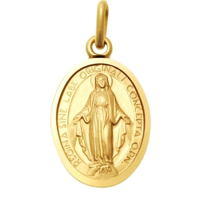 10K or massif Vierge Marie Pendentif Vierge de Guadalupe