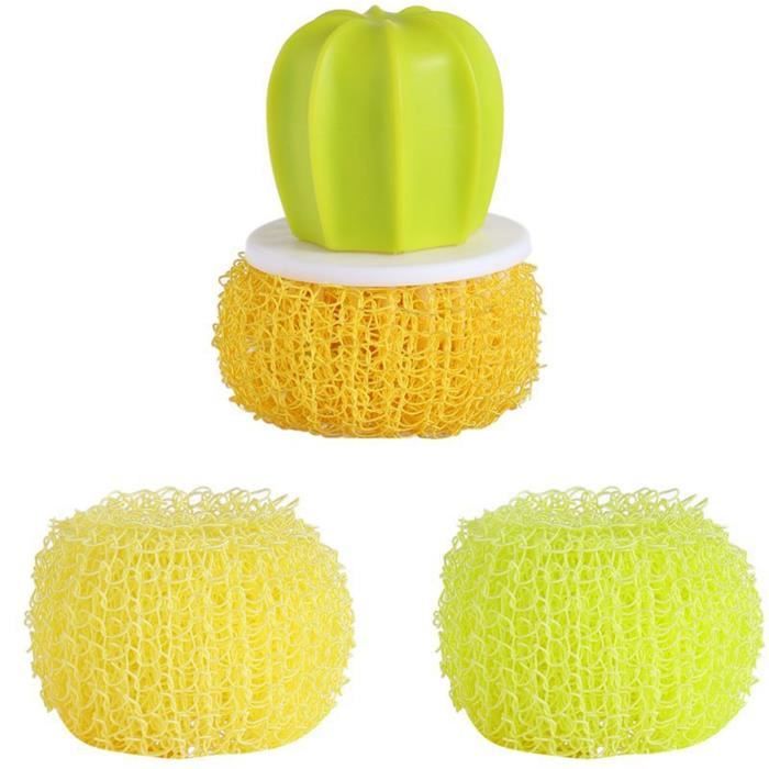 X-LILI Brosse De Toilette Salle De Bain Color : Orange Cactus Créatif Brosse De Toilette Brosse Manche Long Kit De Nettoyage Brosse Cheveux Doux Vert