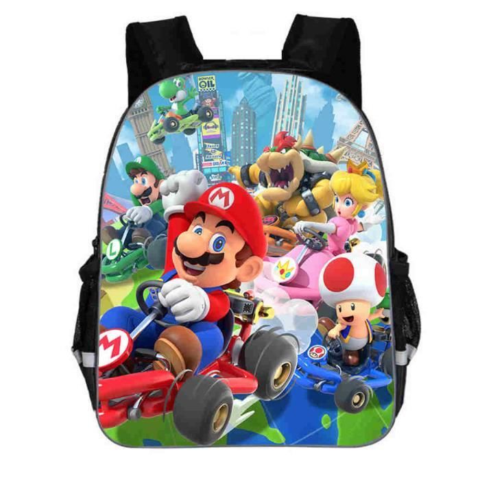 13 pouces sac à dos Sac À Dos Mario Bros Pour Enfants De La Maternelle, Pour Filles Et Garçons