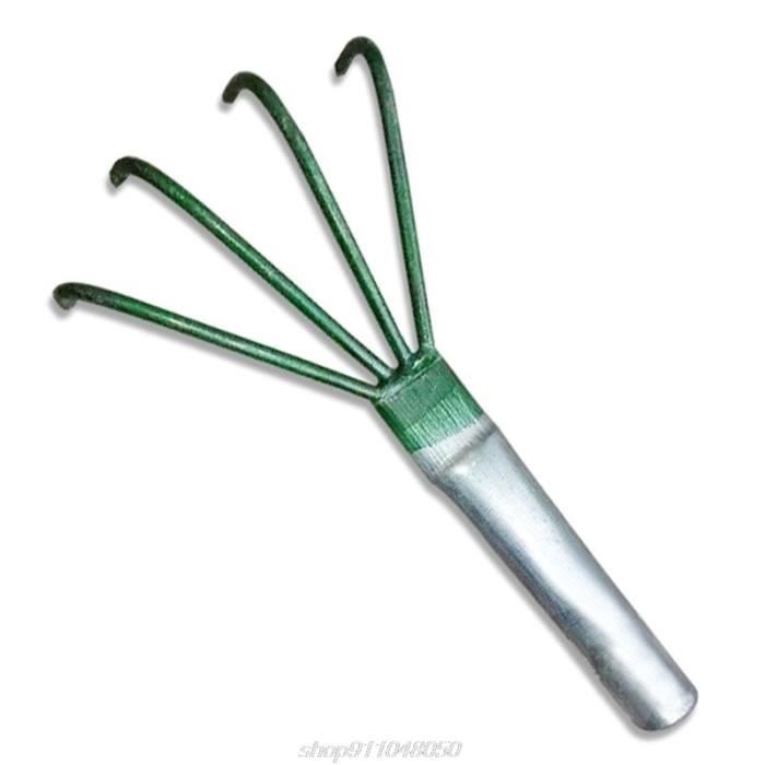 STFALI Râteau De Jardin 6 Dents En Acier Au Carbone - Outil Multifonction Pour Désherber, Desserrer Et Semer