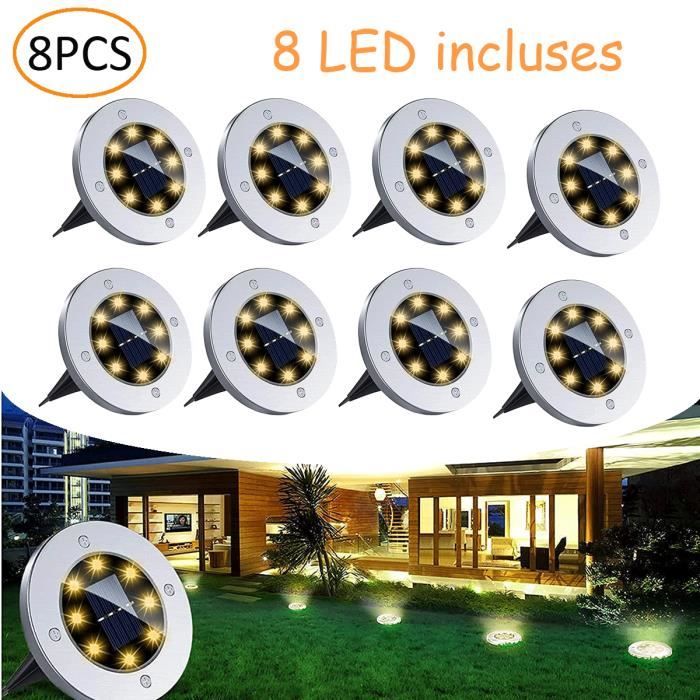 Lampes Solaires Exterieures LED Zaku - Eclairage Blanc Chaud - IP65 - Jardin