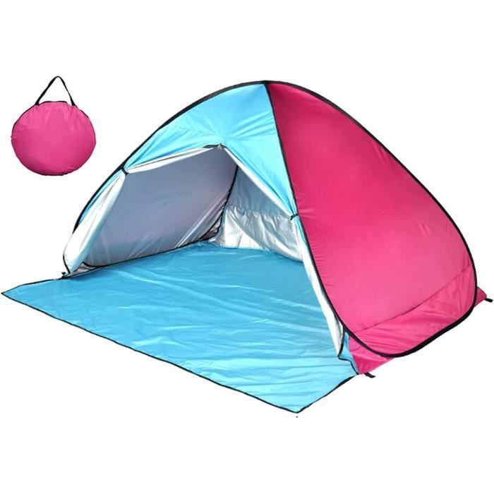 Tente De Plage Portable Ultra Légère Pour 2-3 Personnes - Abri UV UPF 50+ Protection Solaire Famille Camping Jardin