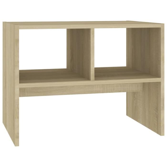 [Sélection Noël] Table d'appoint - Bout de canapé de Salon - Table café - Chêne sonoma 60x40x45 