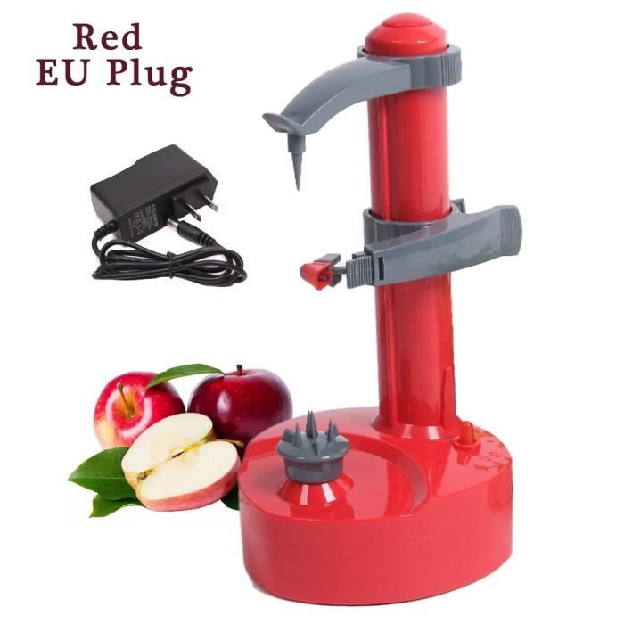 Couteau - Econome,Éplucheur électrique Fruits légumes automatique en acier  inoxydable pomme éplucheur outils - Type Red EU Plug - Cdiscount Maison