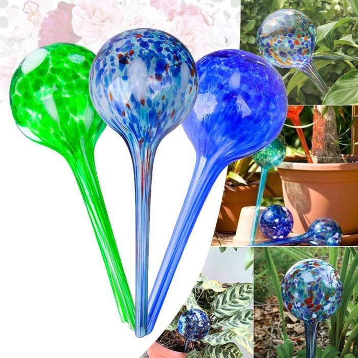 2 Globes D'Arrosage Automatique Nuage En Verre - Arrosage Plantes Intérieur Et Extérieur Transparent