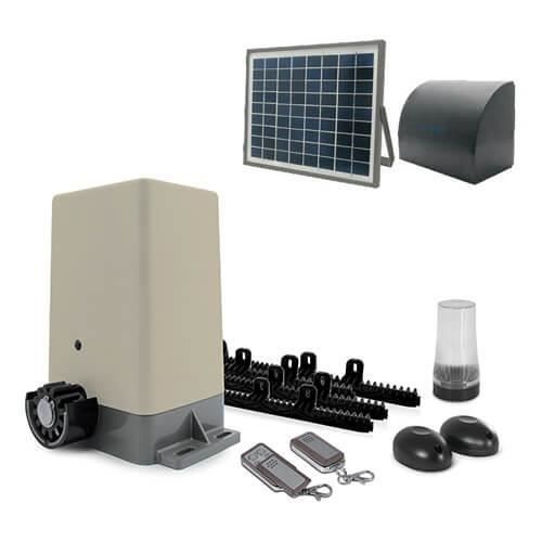 Motorisation pour portail coulissant Zenia Avidsen + Kit solaire