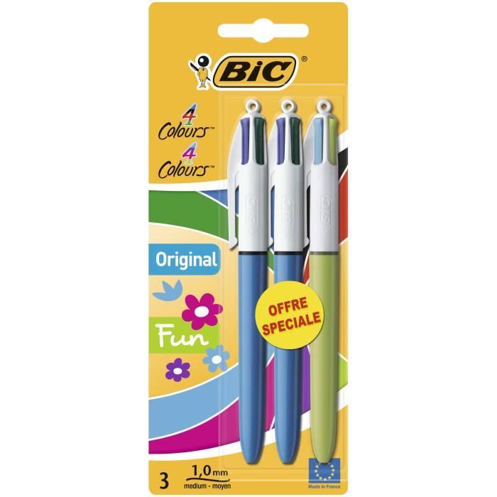 Stylo 6 couleurs - Offre spéciale 2+1 gratuit !