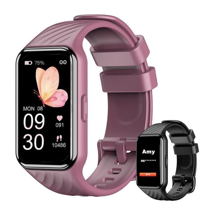 Blackview Montre Connectée Homme Femme,100 Modes Sport,1.85",Assistant Vocal,350mAh Smartwatch Bluetooth Pour Android/iOS Violet - Téléphonie