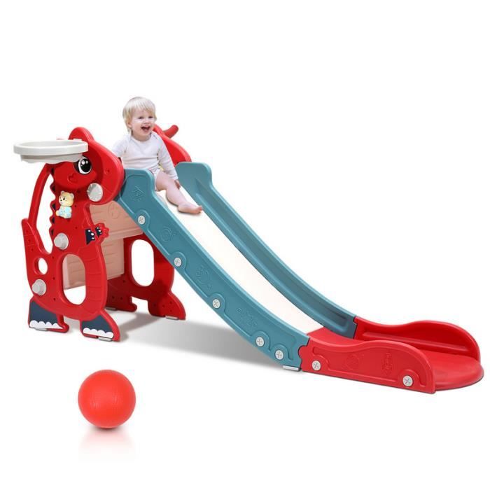 BMOT Toboggan pour enfants 4 en 1 Aire de jeux pliable avec panier de