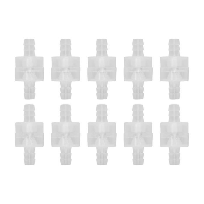 10pcs Clapet Anti-retour 1 Voie PP, Clapet Anti-retour D'Arrêt D