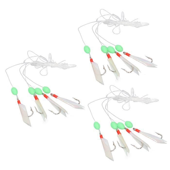 Create idea Lot de 50 glissières de ligne de pêche avec double