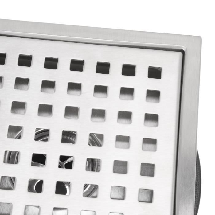 Siphon De Sol De Douche Carré Avec Bride, Acier Inoxydable 304 - Bricolage