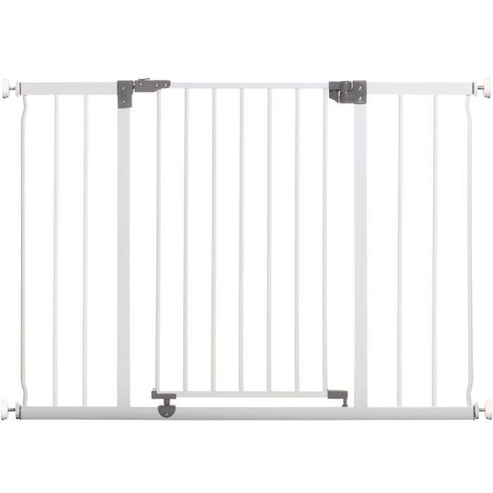 DREAMBABY Barrière de sécurité Extra large LIBERTY - Par pression - L 99/105,5 x H 75 cm - Blanche