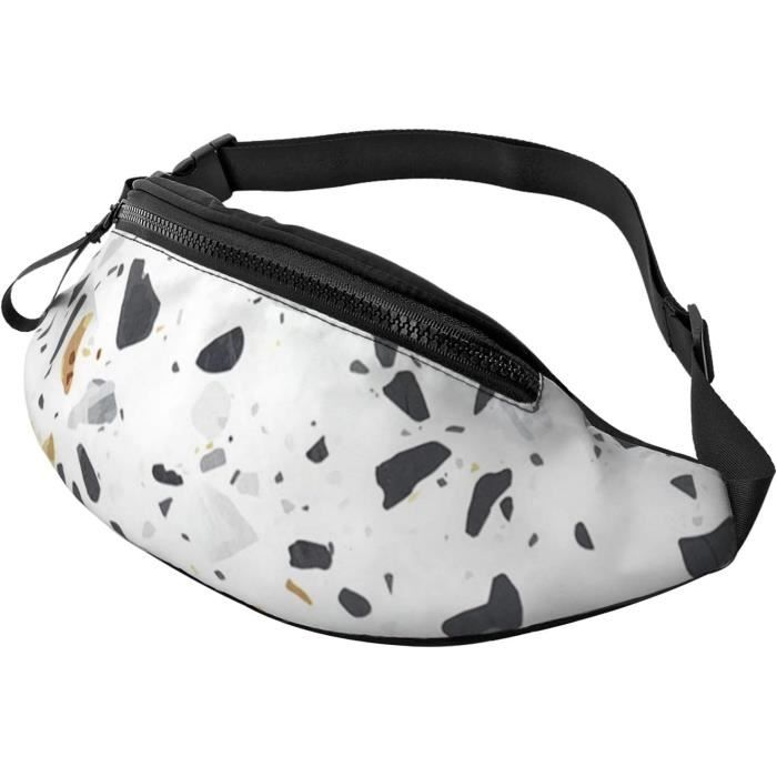 Sac Banane Homme Femme AirZyx - Toile Oxford Imperméable, 3 Poches, Ceinture Réglable 90-128 Cm - Randonnée Urbaine