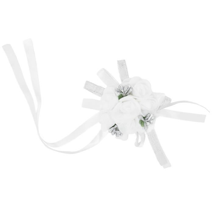 Corsage Et Fleur De Poignet De Mariage Artificiels - En Tissu Vert Clair - Avec épingle De Sécurité - Pour Veste, Robe, Comme Accessoire De Cérémonie - 12
