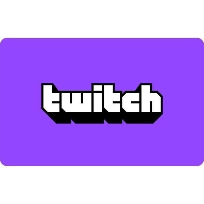 Carte cadeau numérique de 15€ à utiliser sur Twitch