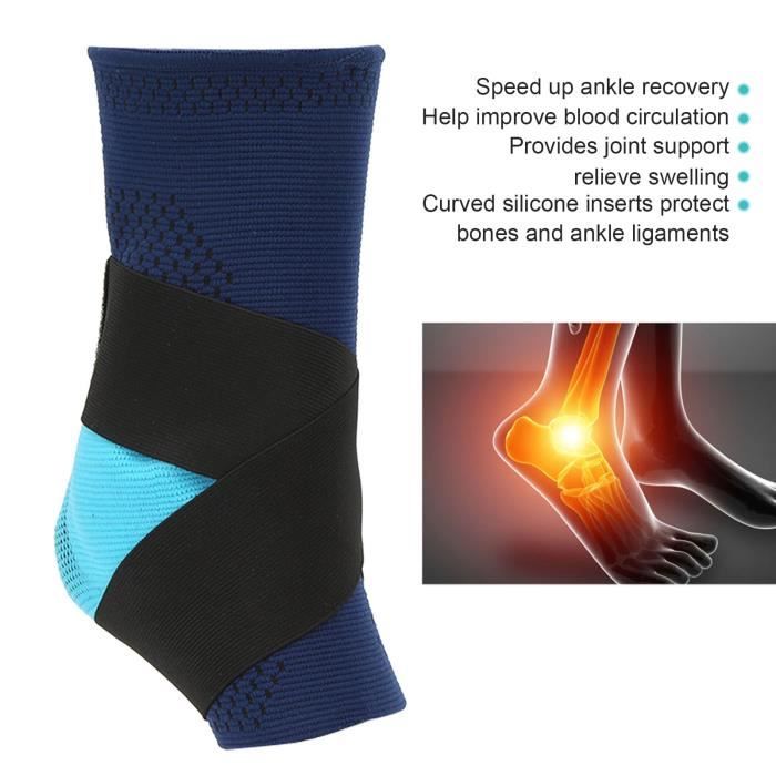 Chevillère De Compression - Taille S - Respirante, Antidérapante - Pour Entorse, Sport, Récupération