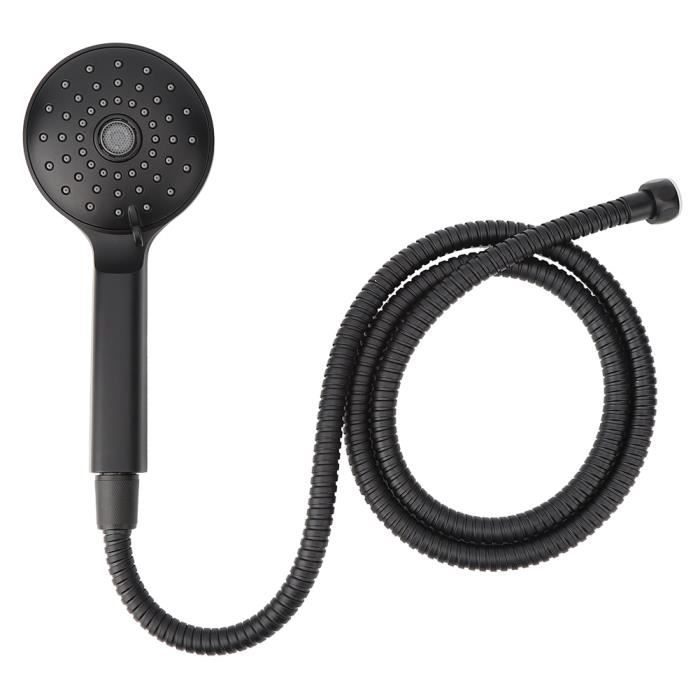 HEG Matte Black Handheld Showerhead With Showerhead Holder Bracket Hose