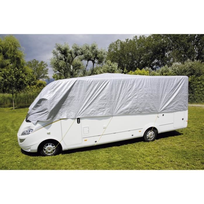 Protection De Toit Camping-Car En Hiver Housse Imperméable,Housse De Toit Pour Camping-Car, 210D Oxford Cloth UV Protection Bache De Protection Camping Car,Argent,24.6x9.8ft/7.5x3.0m