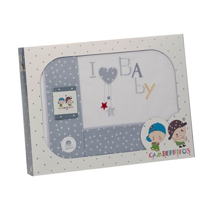 Gamberritos Ensemble De Draps Gris Bebe 3 Pieces Kein Cdiscount Maison