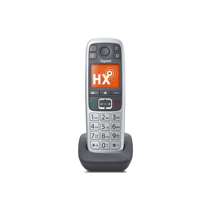 Gigaset E560HX Analog DECT telephone Combiné sans fil Haut parleur 150 entrées Identification de lappelant