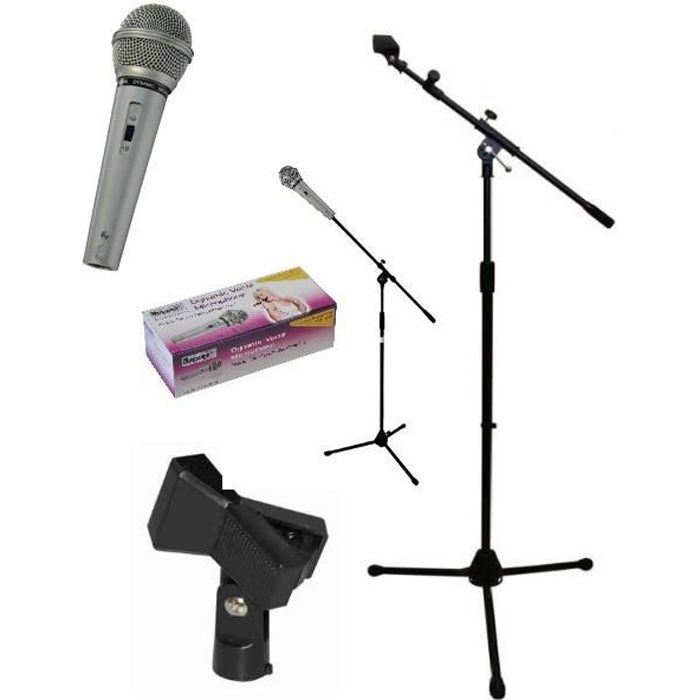 PIED MICRO IBIZA SM007T + MICRO - Pied de microphone avec longue